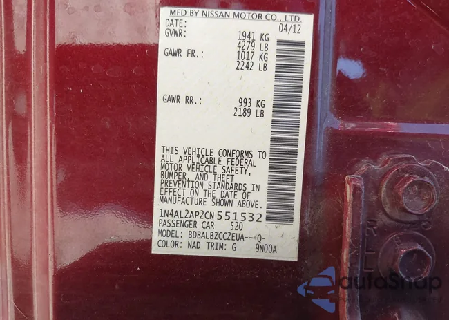 1N4AL2AP2CN551532: 44659495