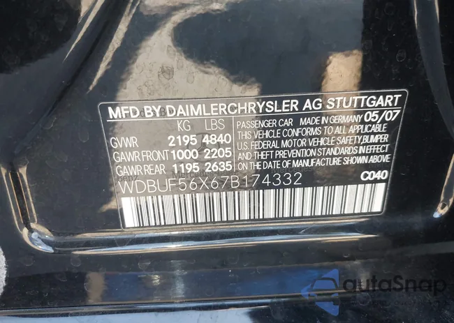 WDBUF56X67B174332: 44659627