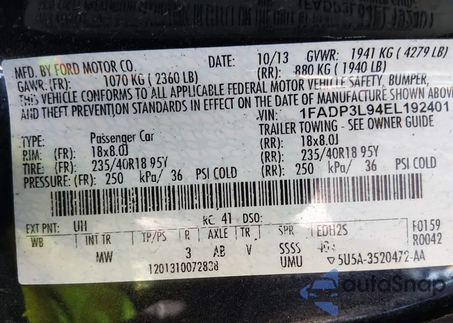 1FADP3L94EL192401: 44659787
