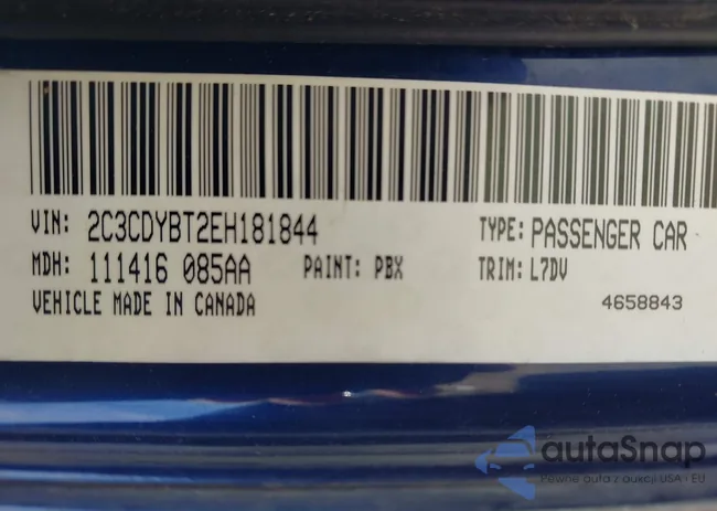 2C3CDYBT2EH181844: 44659835