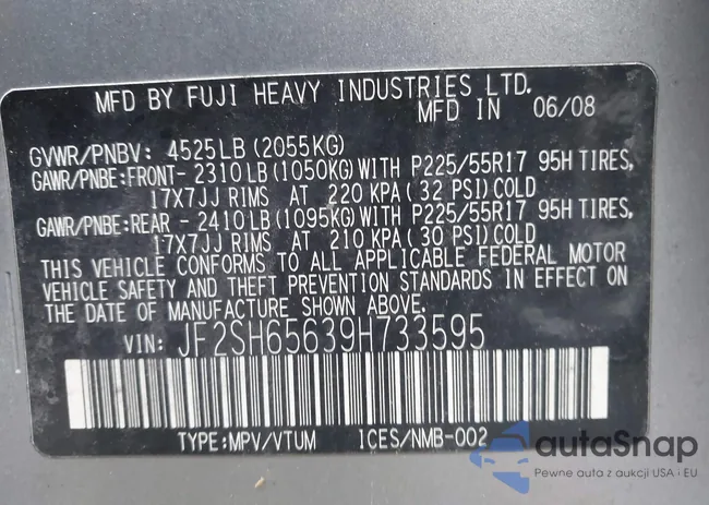 JF2SH65639H733595: 44659893