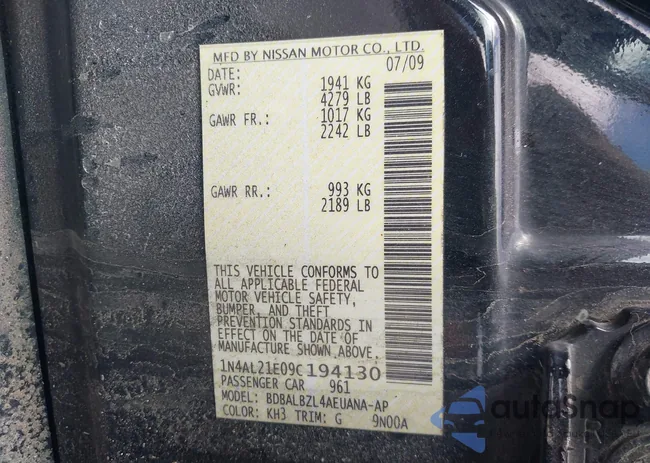 1N4AL21E09C194130: 44659089