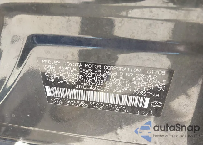 JTHBJ46G482213047: 44660763