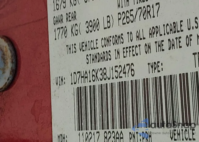 1D7HA16K38J152476: 44662377
