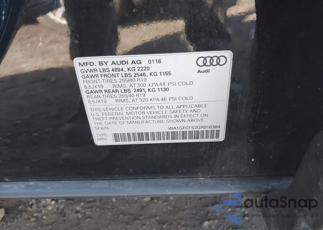 WA1GFCFS2GR016384: 44662551