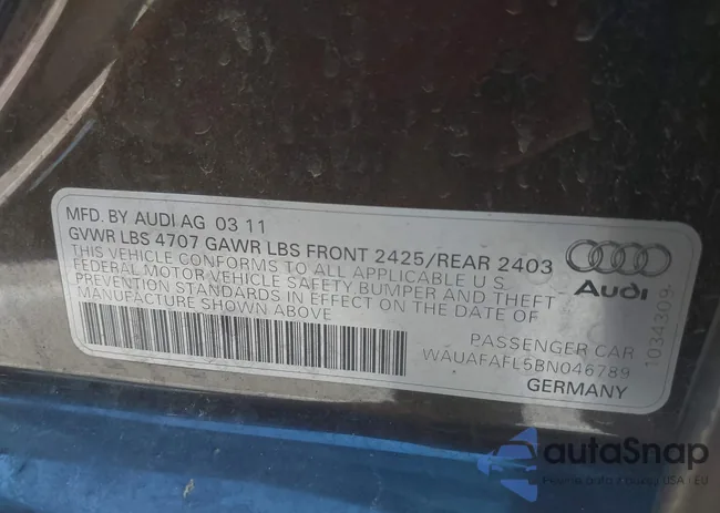 WAUASASL5BN046789: 44662876