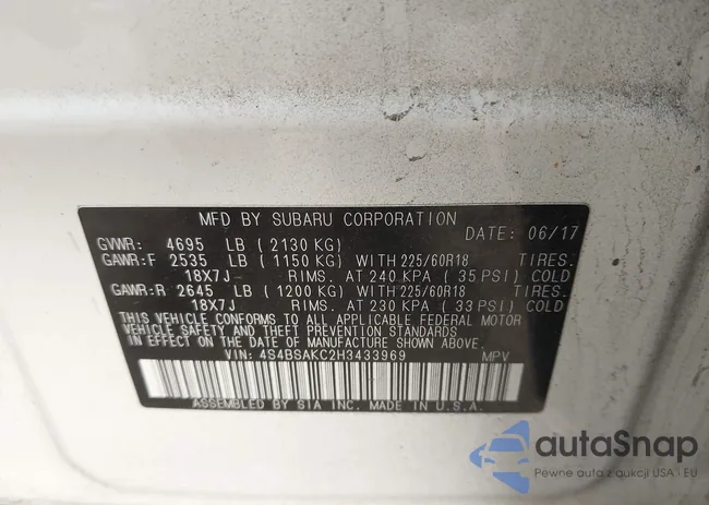 4S4BSAKC2H3433969: 44664652