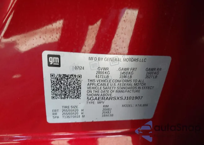 5GAERARSXSJ101907: 44664133