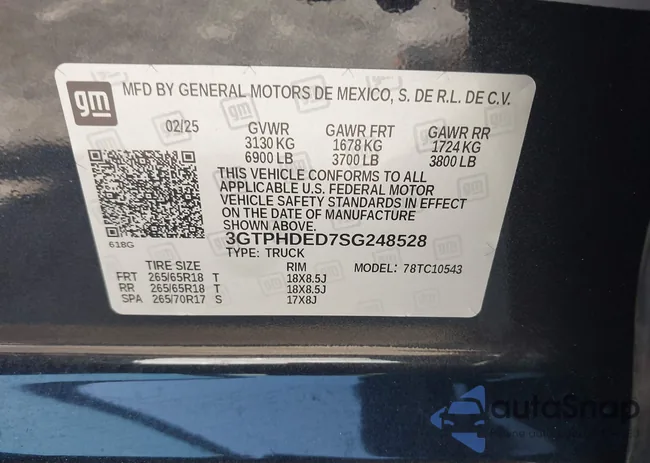 3GTPHDED7SG248528: 44665674