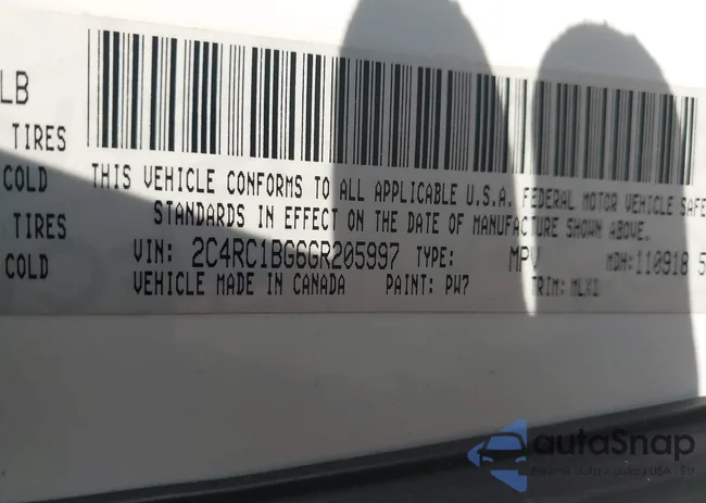 2C4RC1BG6GR205997: 44665126