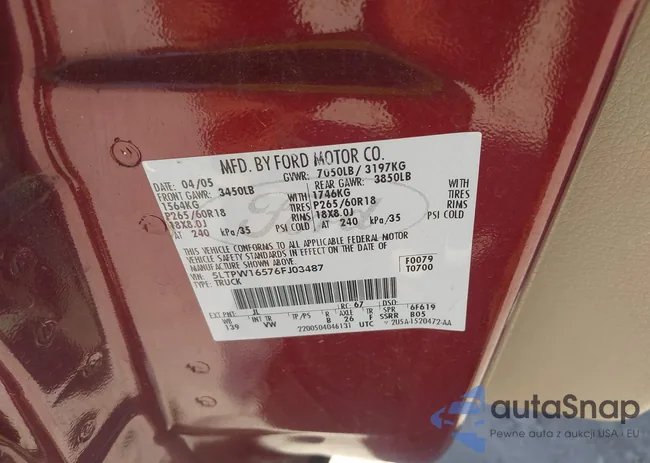 5LTPW16576FJ03487: 44666853