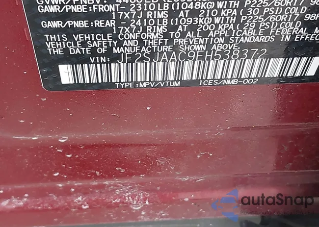 JF2SJAAC9EH538372: 44667781