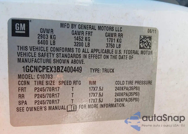 1GCNCPEX3BZ400449: 44666914