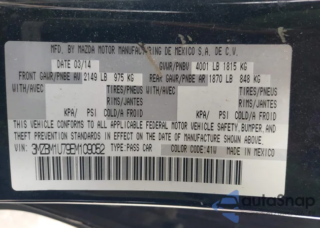 3MZBM1U79EM109052: 44668225