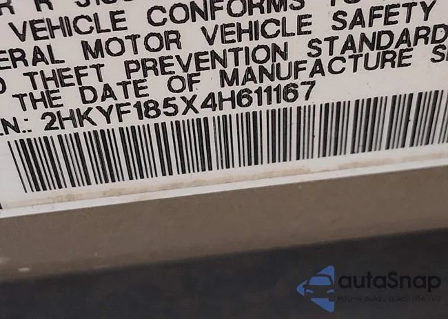 2HKYF185X4H611167: 44669448