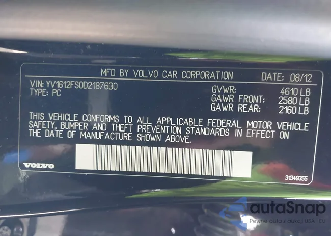 YV1612FS0D2187630: 44669608