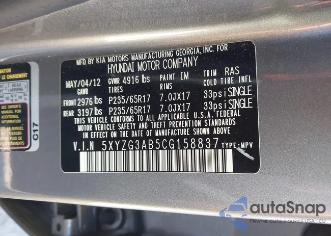 5XYZG3AB5CG158837: 44670689