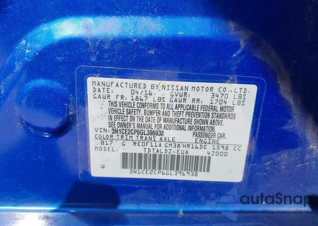 3N1CE2CP6GL396938: 44670817