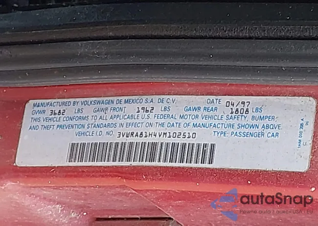 3VWRA81H4VM102510: 44669992