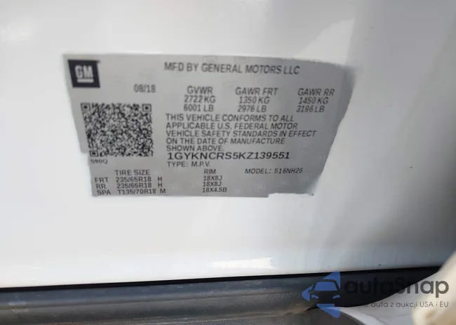 1GYKNCRS5KZ139551: 44671480