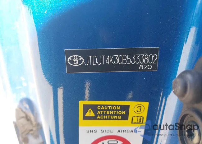 JTDJT4K30B5333802: 44671620