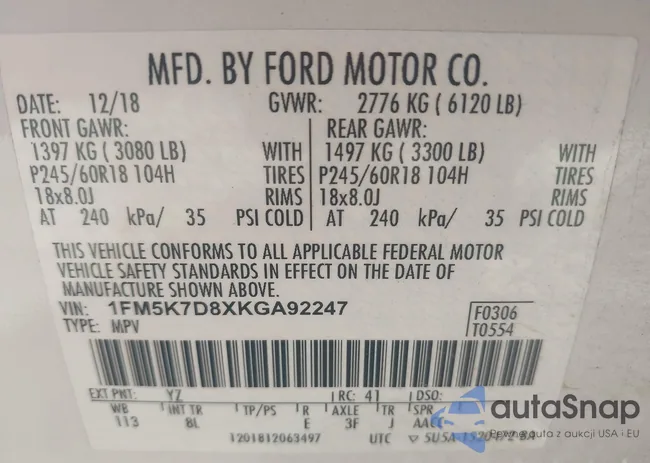 1FM5K7D8XKGA92247: 44671643