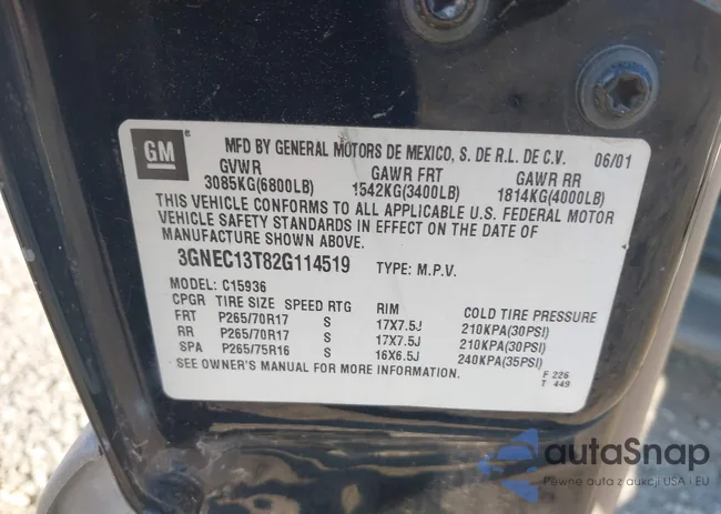 3GNEC13T82G114519: 44671772