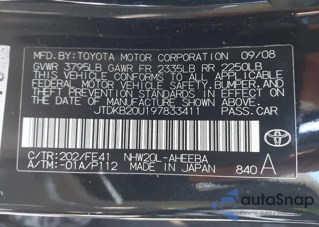 JTDKB20U197833411: 44671012