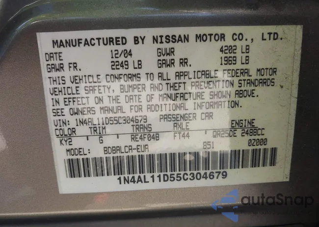 1N4AL11D55C304679: 44671241