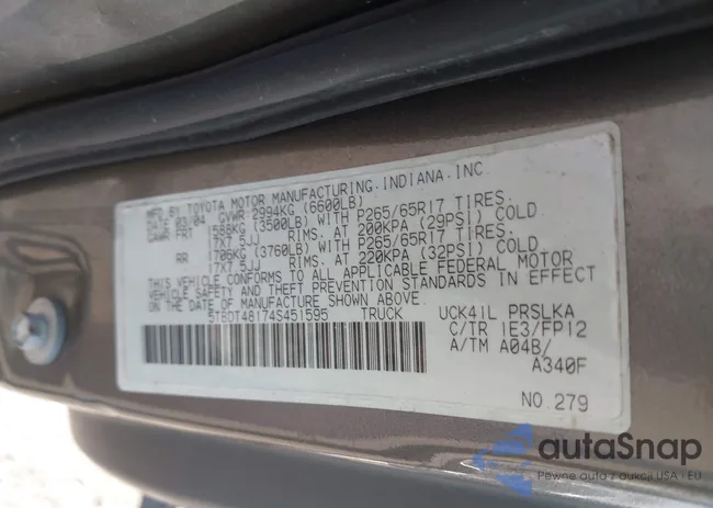 5TBDT48174S451595: 44672333