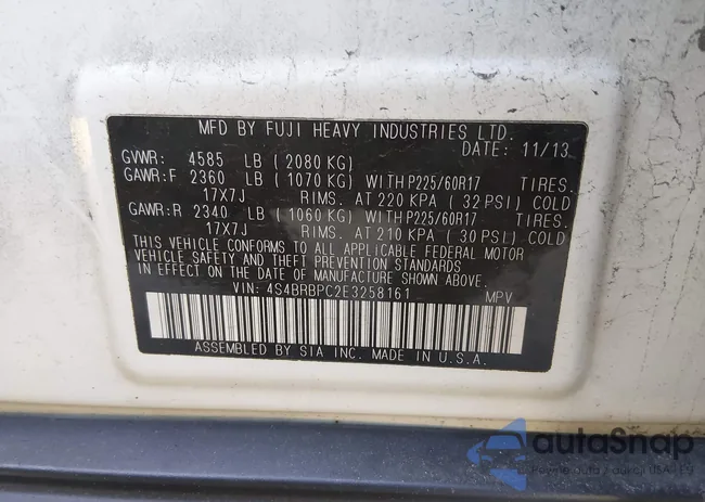 4S4BRBPC2E3258161: 44672453