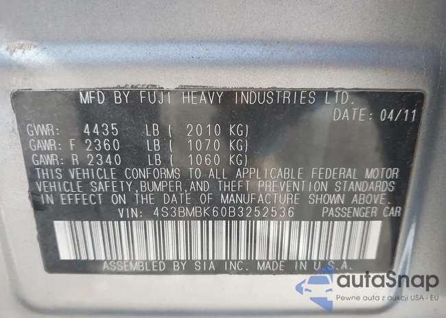 4S3BMBK60B3252536: 44672162