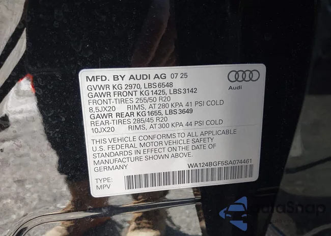 WA124BGF5SA074461: 44672202