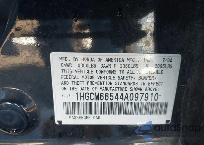 1HGCM66544A097910: 44672971