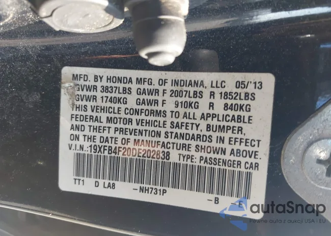 19XFB4F20DE202838: 44674523