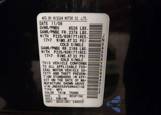 JN8AS58V59W442136: 44674004