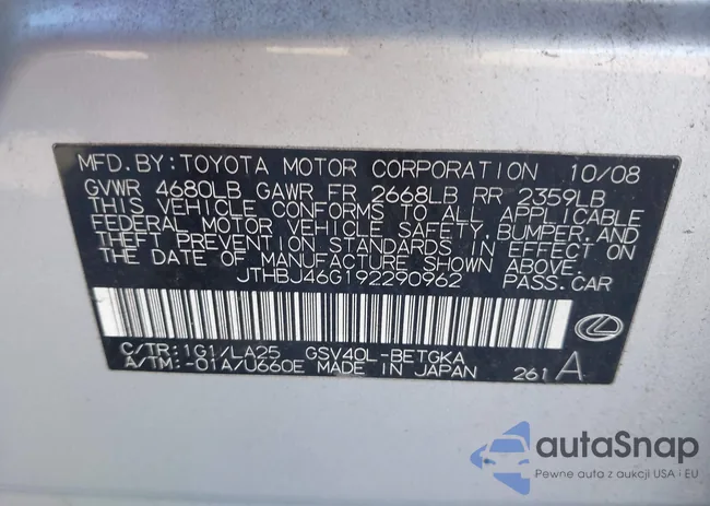 JTHBJ46G192290962: 44674213