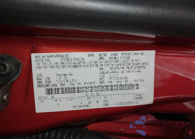 1FADP3K26JL252516: 44675590