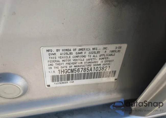 1HGCM56785A103821: 44674971