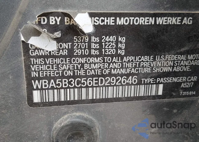 WBA5B3C56ED292646: 44675112