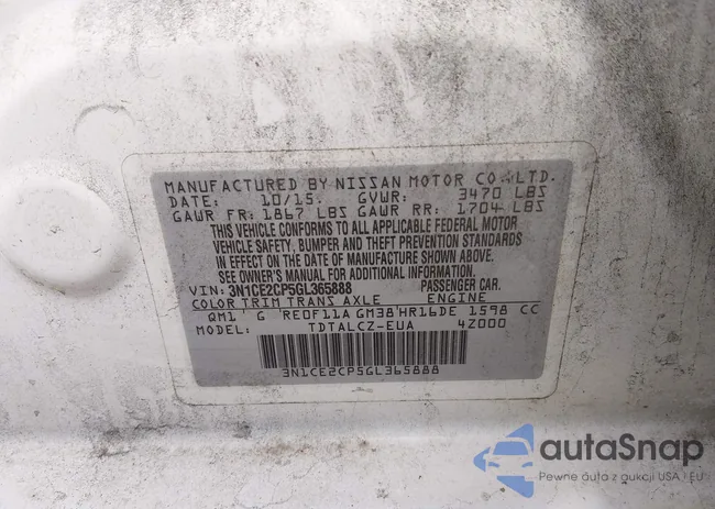 3N1CE2CP5GL365888: 44676483