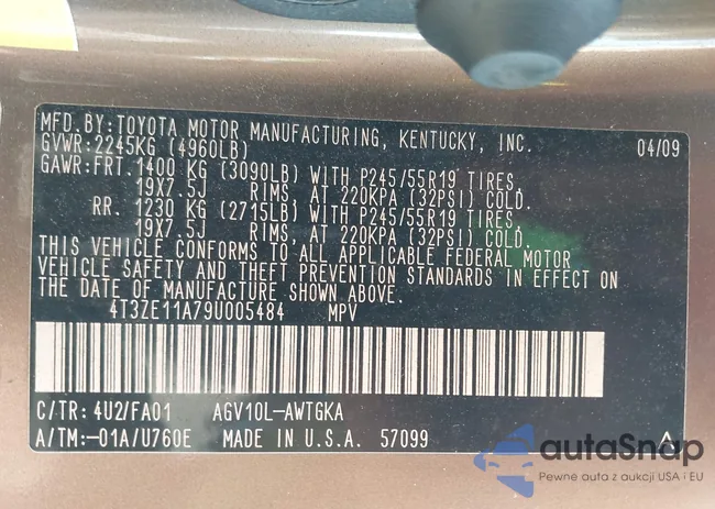 4T3ZE11A79U005484: 44677242