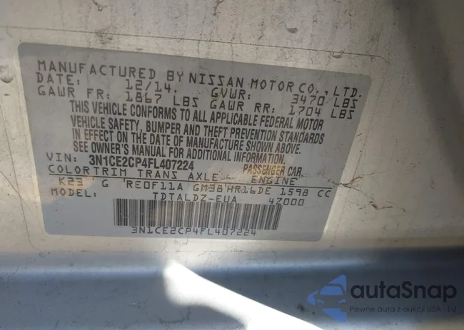 3N1CE2CP4FL407224: 44679483