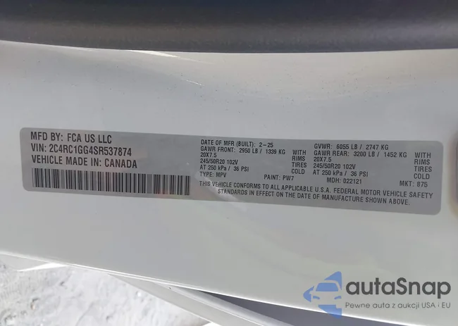 2C4RC1GG4SR537874: 44681622