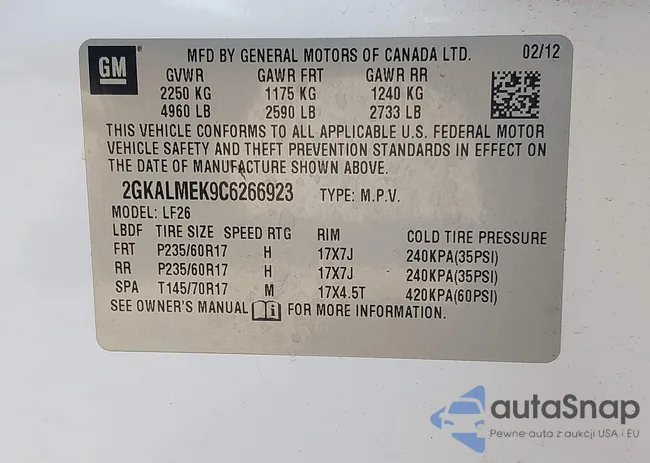 2GKALMEK9C6266923: 44683845