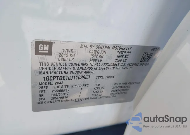 1GCPTDE10J1108953: 44682960