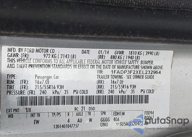 1FADP3F2XEL232964: 44684286