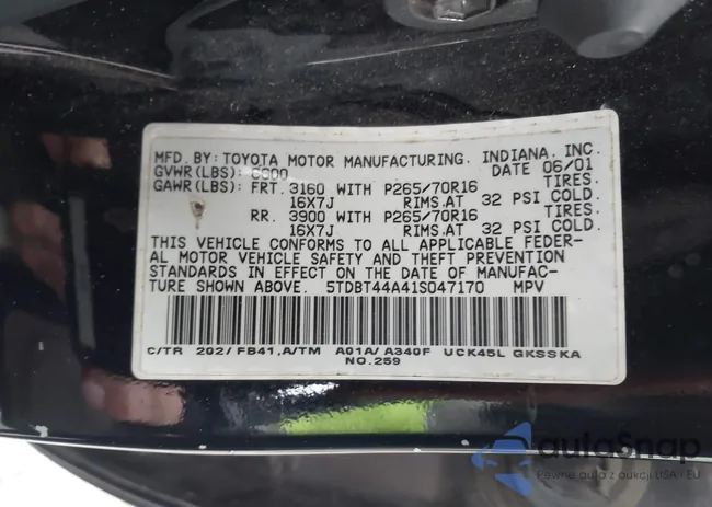 5TDBT44A41S047170: 44684292