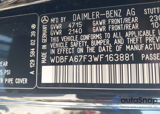 WDBFA67F3WF163881: 44684496