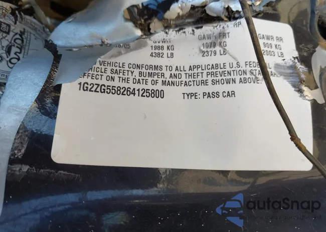 1G2ZG558264125800: 44684561